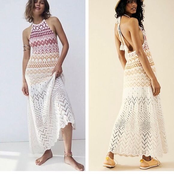 Free People Dresses & Skirts - New Free  People Ikat Oasis Maxi Dress Size M